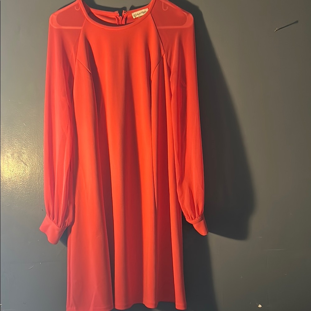 Elegant Red Long Sleeve Dress